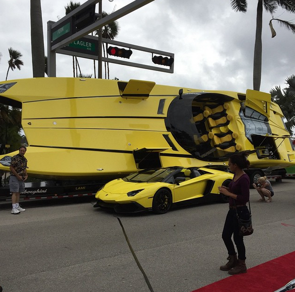 Burger-Fi Sponsored Lambo and Powerboat