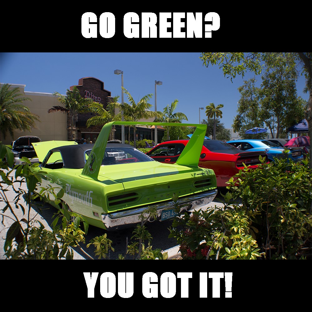 green muscle car