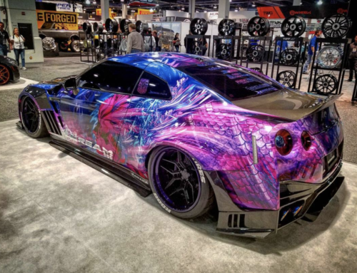 Modified Nissan GTR Wrapped by Color Bomb Wraps